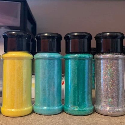 OJYUDD 16 Pack 3.4oz/100ml Plastic Spice Bottles Set,Empty Seasoning Containers with Black Cap,Clear Reusable Containers Jars for Spice,Herbs,Powders,Glitters