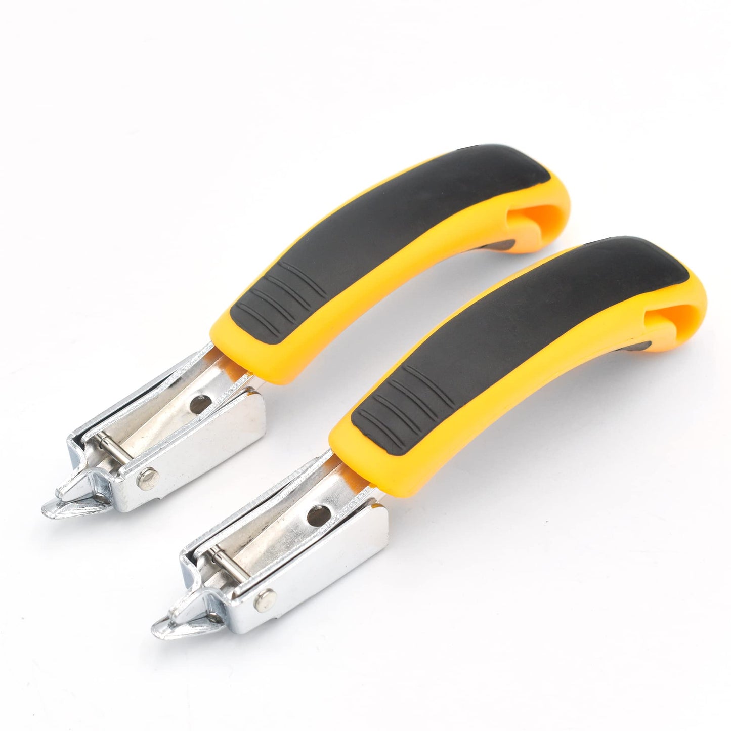 GEARLINTON Staple Remover Heavy Duty Upholstery Staple Puller Tool with Ergonomic Handle for Furniture, Carpet, Carton, Floor (2 Pack, Yellow)