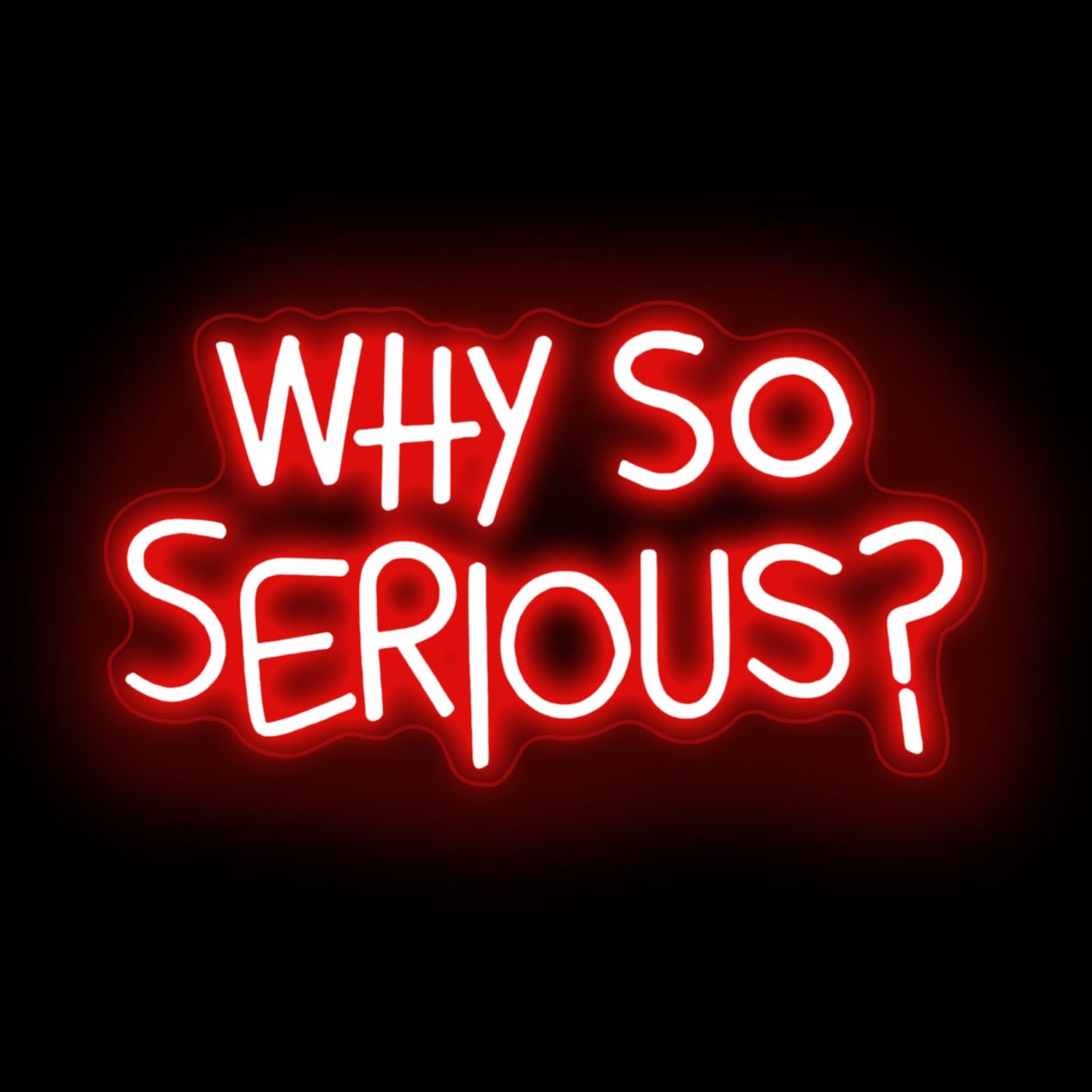 Vibrant "Why So Serious?" Joker Neon Sign - USB Powered, Wall-Mounted, Energy-Efficient LED Light for Bedroom, Living Room, Man Cave, Bar, Game Room, and Club Decor, Living Room Birthday Party