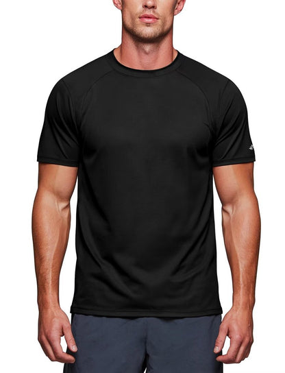Zengjo Gym Shirts for Men Workout(Black,L)
