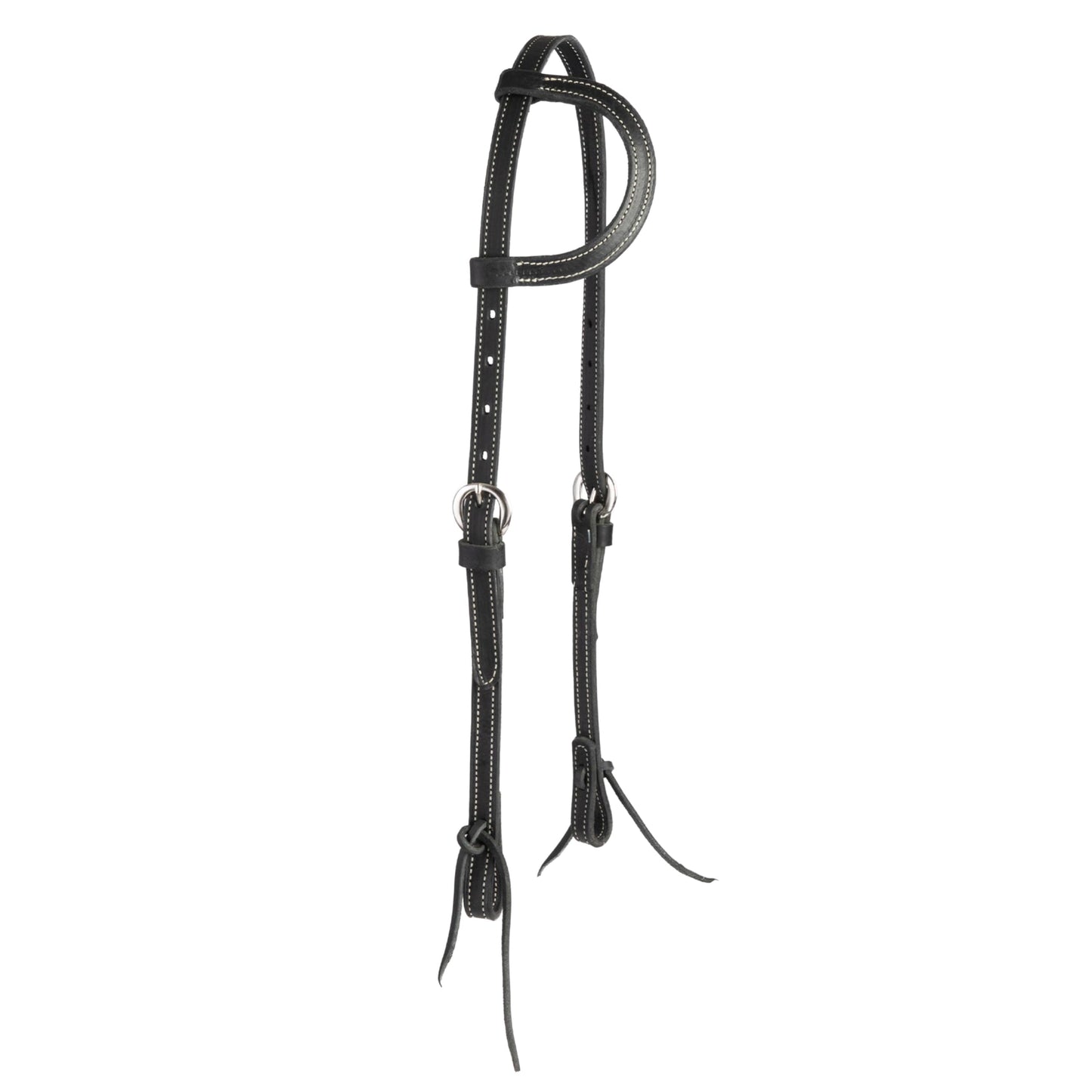 Weaver Leather Flat Sliding Ear Headstall , Black, Horse