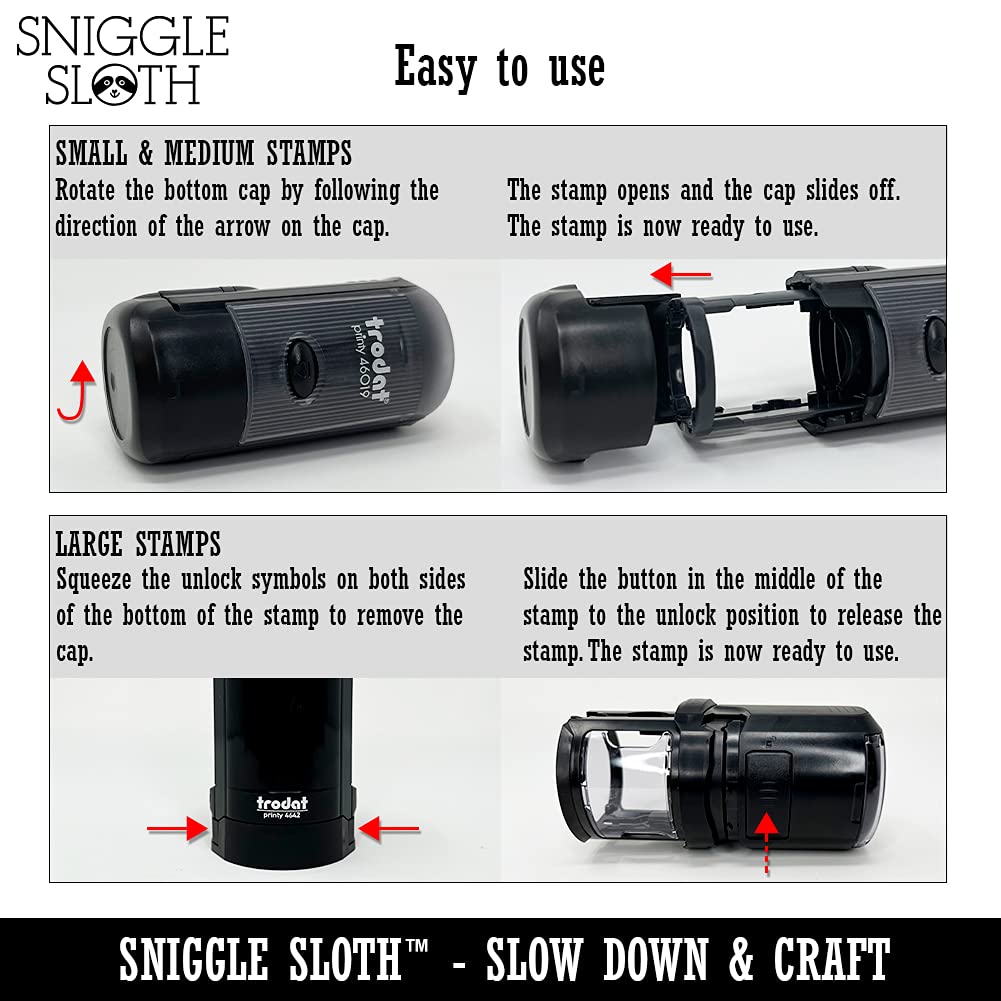 Pretty Monarch Butterfly Self-Inking Rubber Stamp Ink Stamper for Stamping Crafting Planners - 1/2 Inch Mini - Black Ink
