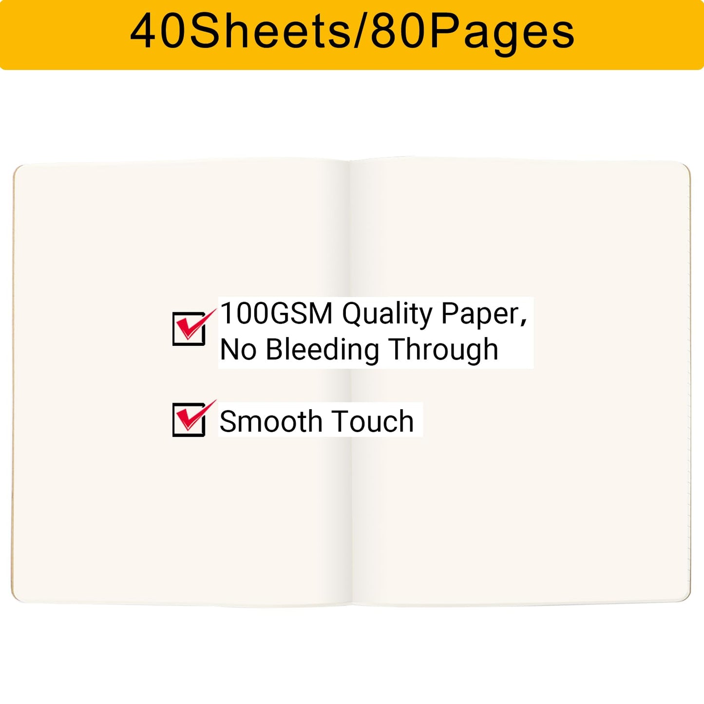 EUSOAR Kraft Notebooks, 12 Packs Large A4 8.5" x 11"，40 Sheets/ 80 Pages Journals in Bulk for Writing, Blank Paper Sketchbooks Composition Travel Journal Notebook Set for Office Work