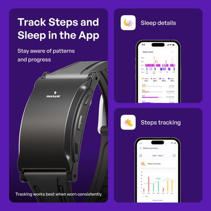 Pavlok 3 Sports (Black) – App-Controlled Silent Alarm & Habit Trainer Wearable – Chime/Vibration/Adjustable Zap – Includes Plus (Lifetime Access) – Steps & Sleep Tracking