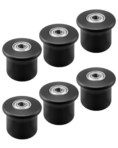 6PCS Rolling Seat Trolley Wheels Compatible with Bowflex Home Gym Blaze Classic Elite Motivator2 Pr1000 Sport Conquest Ultimate2 Schwinn Comp Revolution, Sliding Seat Bracket Roller