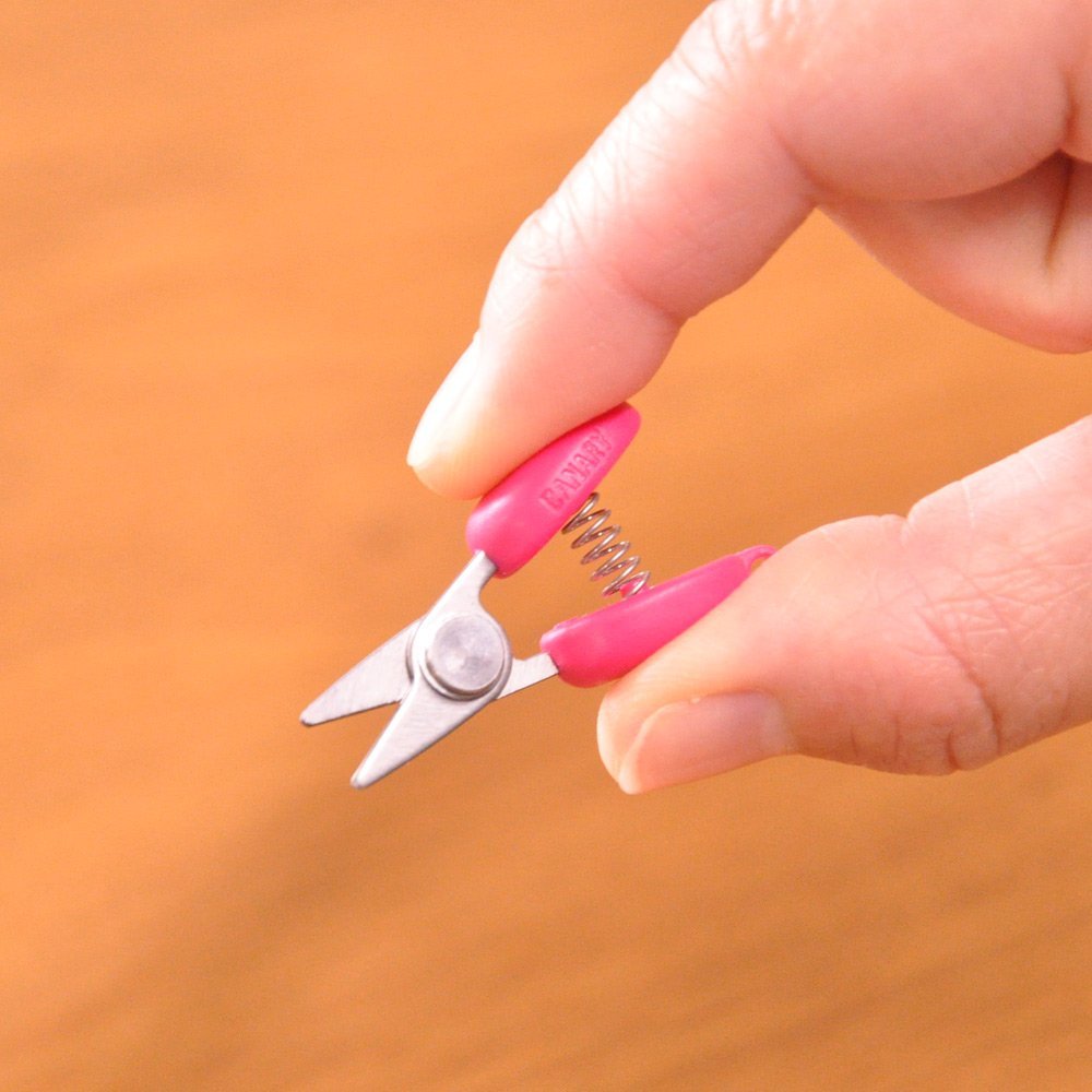 CANARY Tiny Scissors with Cover 1.3" TSA Approved Mini Scissors for Travel, Sewing, Keychain, Japanese Stainless Steel Blade, Made in JAPAN, Green