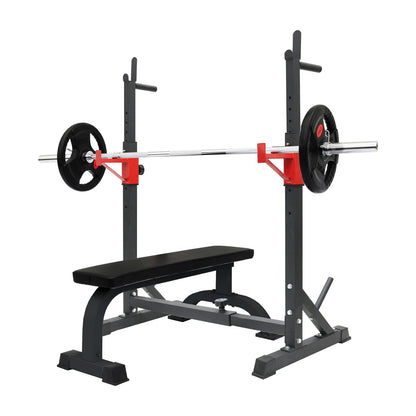 PLKO Multi-Function Squat Press Barbell Rack Stand, Height Adjustable Barbell，Max Load 550lbs,Fitness Exercise Equipment Home Gym