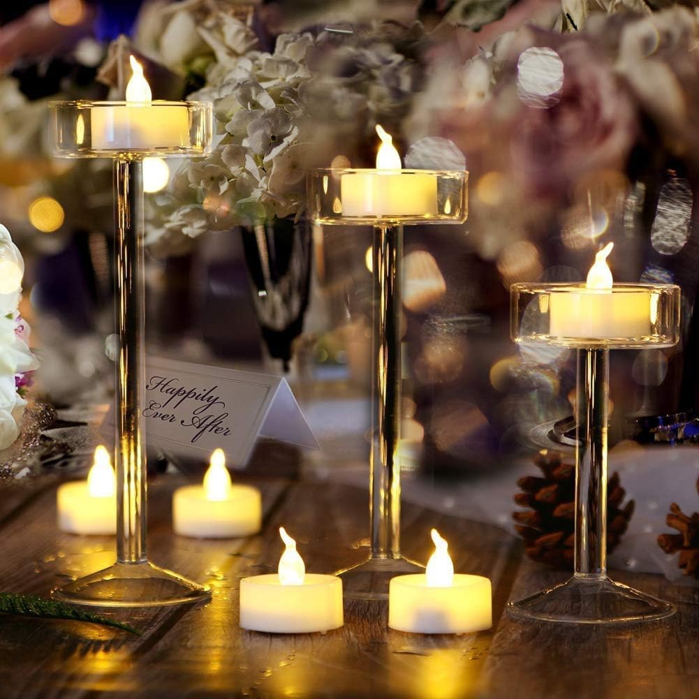 Nancia LED Tea Lights Candles- 50PACK Flameless Candles Realistic and Bright Flickering Long Lasting 200Hours for Holiday Celebration,Home Decoration Warm White
