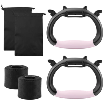 Zornaveli ‌Gymnastic Rings with Adjustable Straps, Heavy Duty 550lbs - Home Gym Equipment, Non-Slip Pull Up Rings for Workout, Strength Training Fitness Ring with Carry Bag‌