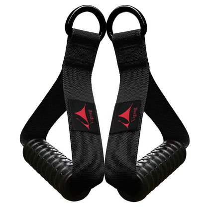 Vigoog Heavy Duty Exercise Handles, Ultra-Durable Rubber Workout Grip Attachments for Cable Machines, LAT Pulldown, Resistance Bands, Home Gym and Commercial Fitness Equipment (Carbon Black XR)