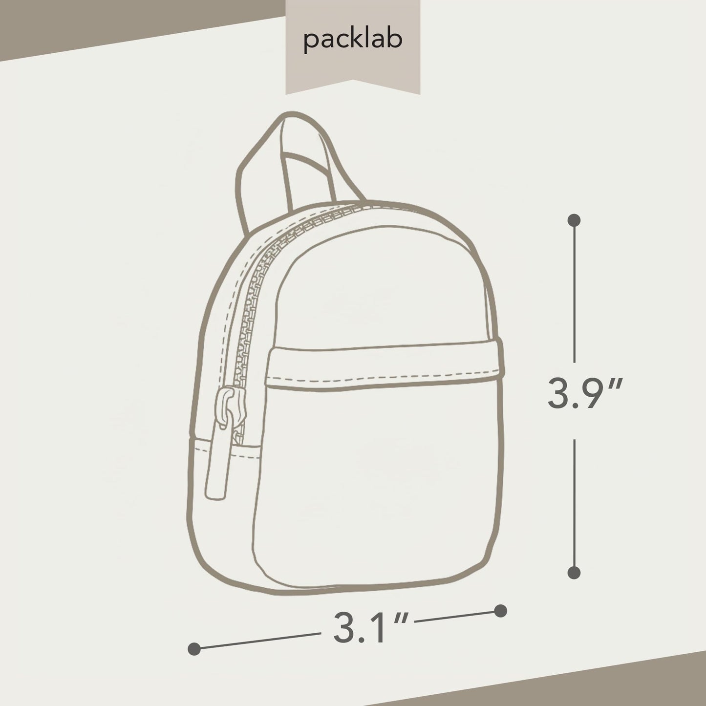 packlab Micro Nano Backpack Keychain – Mini Pink Backpack Coin Purse for Women & Girls – Trendy Small Pouch for Cards, Lip Balm & Essentials