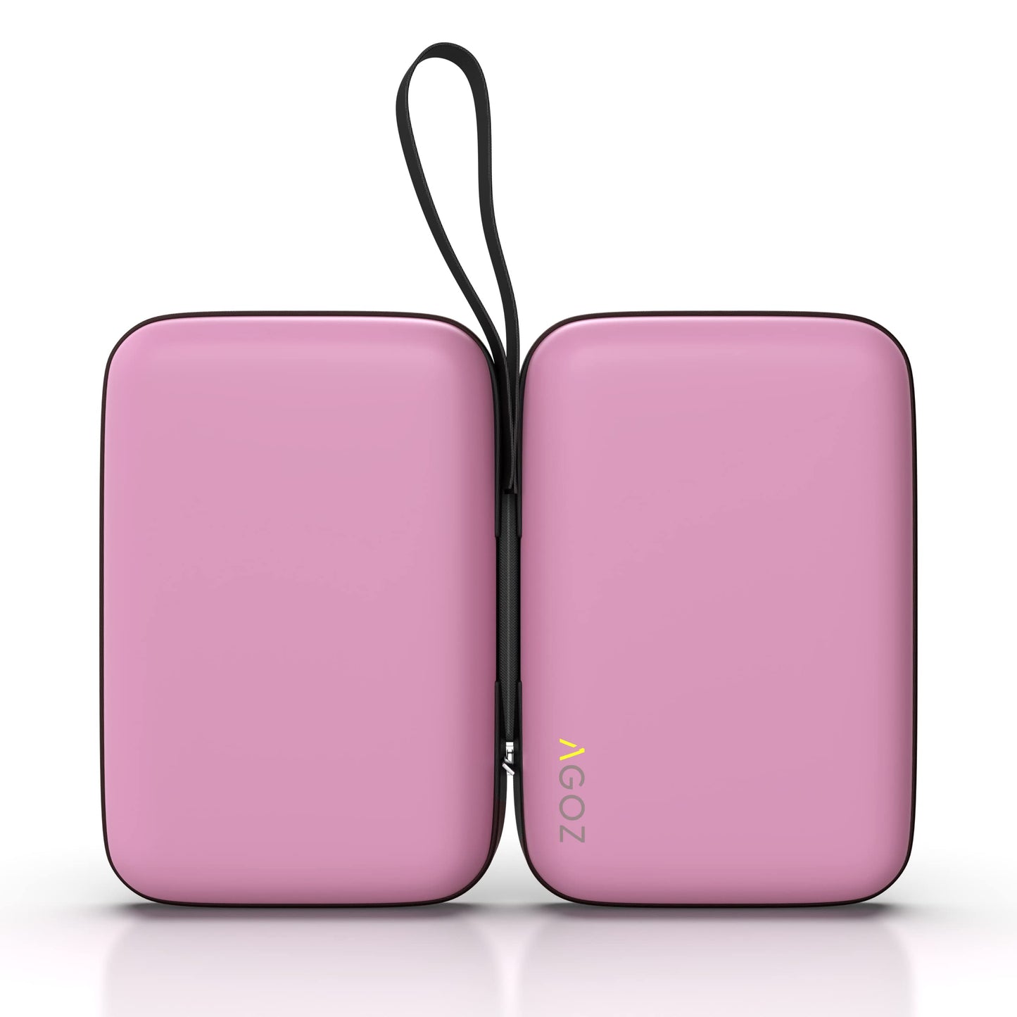 AGOZ 4.25" x 2.75" x 1.5" Mini Case for Manicure, Small Hard Travel Pouch with Wrist Strap for Nail Care Tools, Water Resistant and Anti-shock Unisex Case for Manicure Pedicure Kit (Purple)