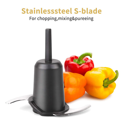 La Reveuse Electric Mini Food Processor Small Chopper 200 Watts 2-Cup Prep Bowl for Mincing Chopping Grinding Blending Pureeing (White)
