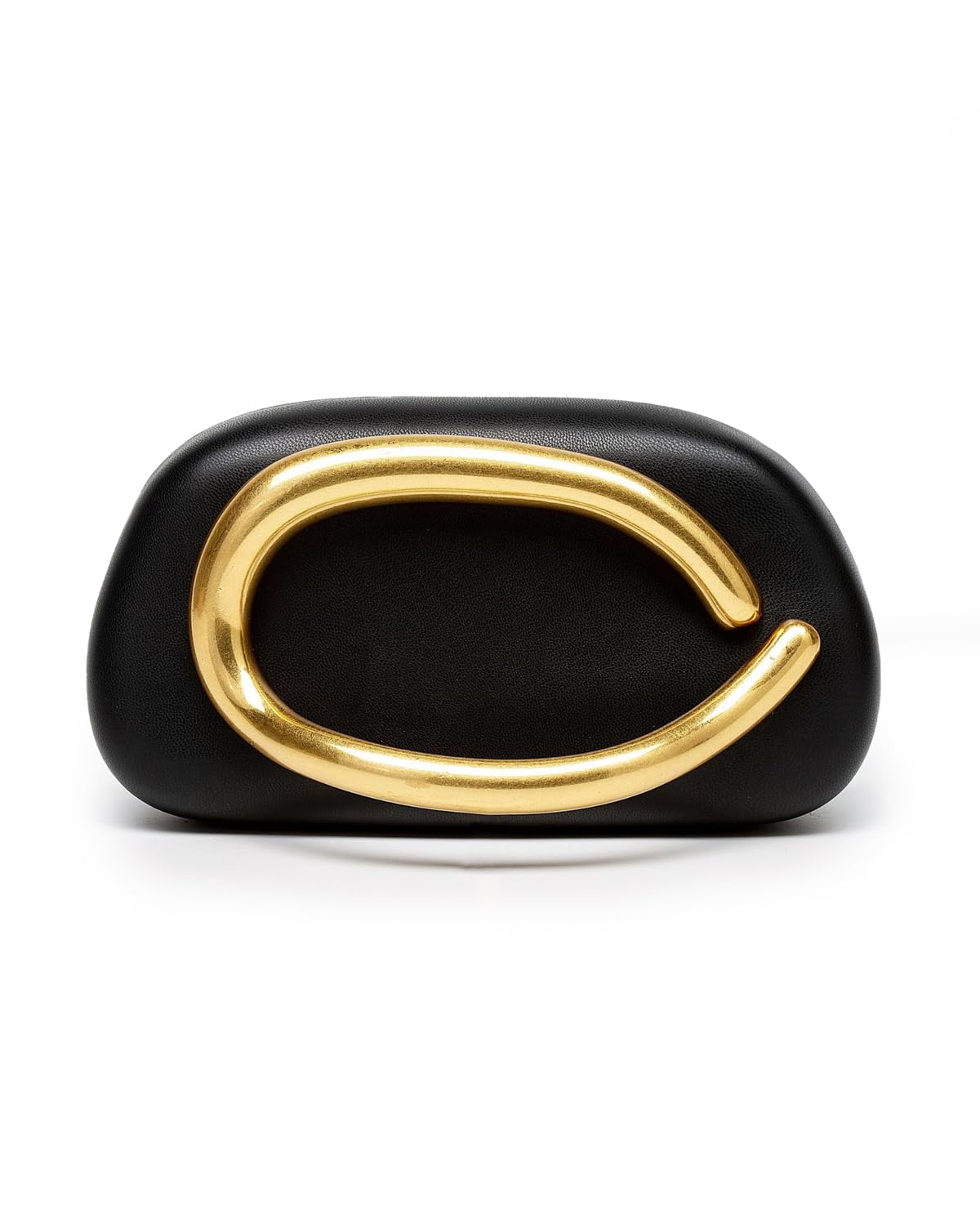 blinkgooblink Black Evening Clutch Purse for Women Formal, PU Leather Wedding Guest Clutch Metal Chain Shoulder Bag, Crossbody Purse for Party Prom