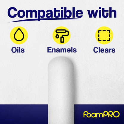 FoamPRO 163-P, 165-5 | 4” Fine Finish Foam Roller Refills (5 Pack) | Foam Paint Roller Covers | Home Painting Supplies & Paint Tools