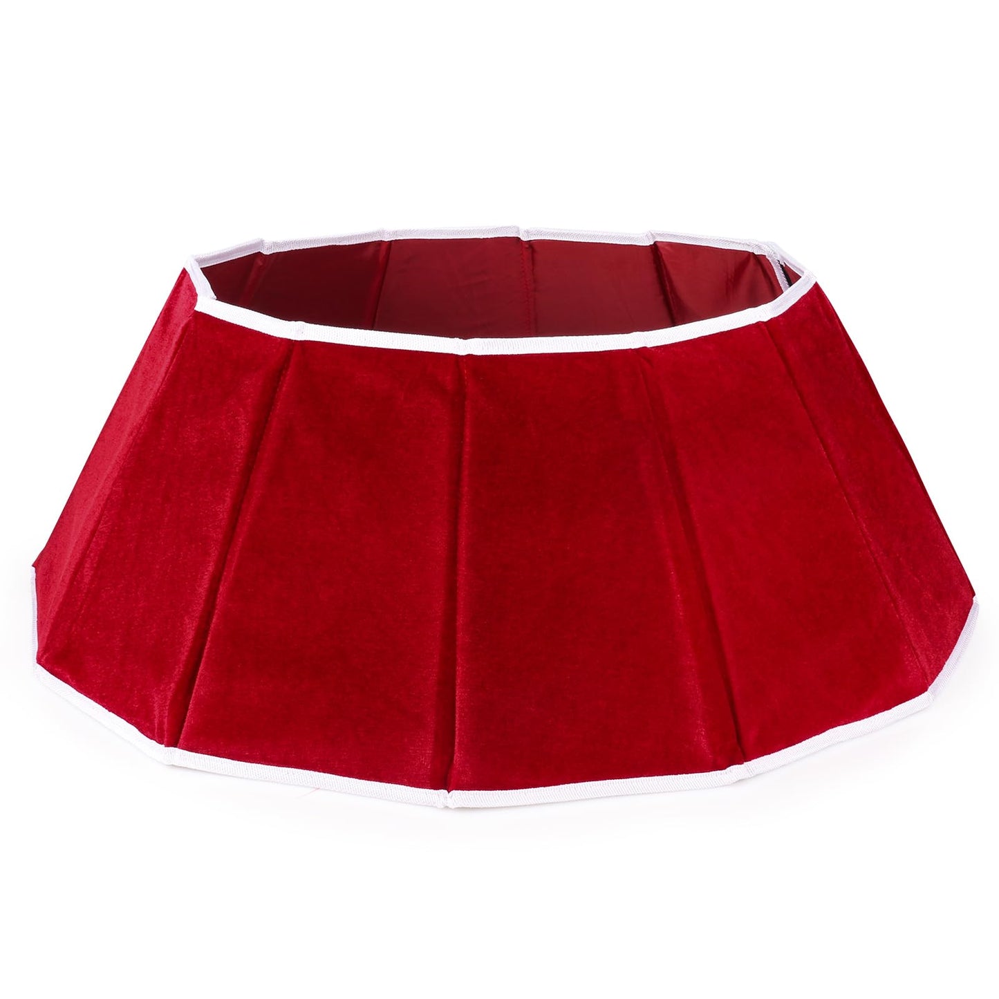 Hxezoc Christmas Tree Collar Red Velvet Folable Christmas Tree Ring Tree Skirt for Artificial Trees Base Stand Cover Christmas Tree Decoration
