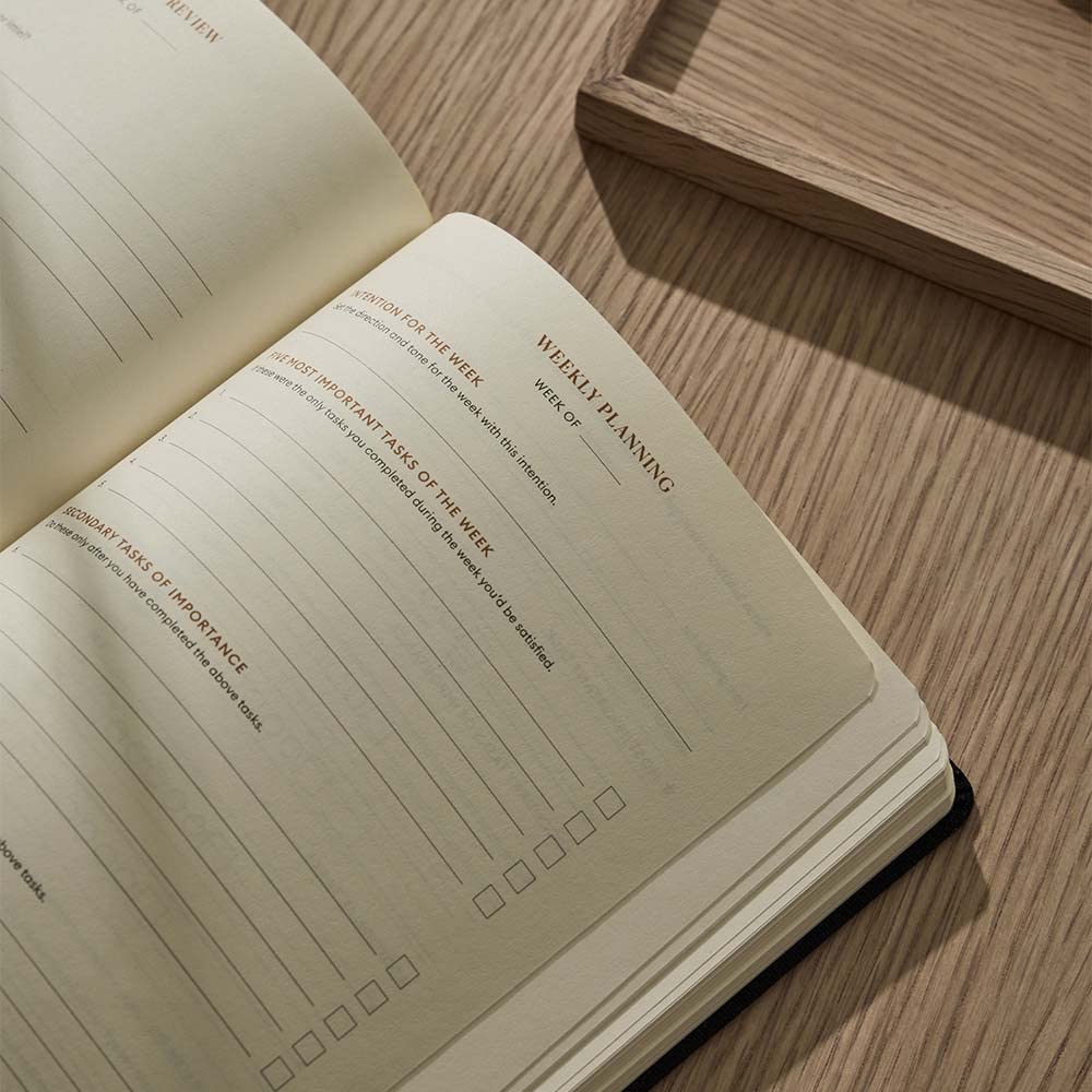Intelligent Change - 3-Month Productivity Planner, Productivity Tools for Time-Management and Mindfulness, Daily To-Do List, A5 Undated Quarterly Planner, Beige (Beige)