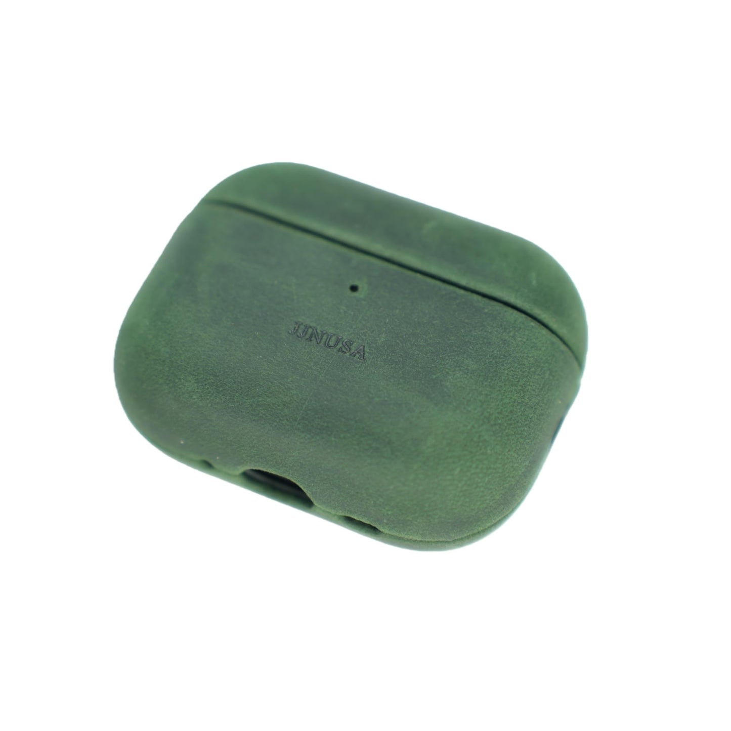 Handcrafted Crazy Horse Unique Leather Case for AirPods Pro 3rd Gen (2025), Vintage Aesthetic, Two-Tone Effect,Compatible with MagSafe, Compatible with Airpods Pro 3 Green