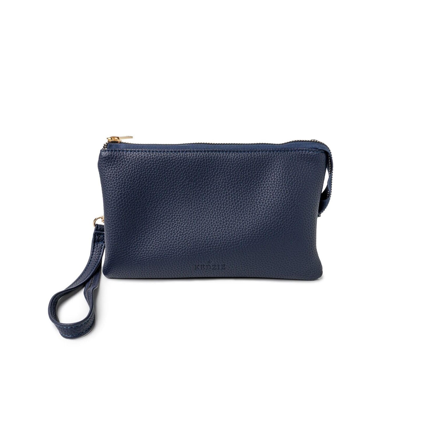 KEDZIE Eclipse Vegan Leather Convertible Purse Wallet Crossbody Handbag Clutch for Women - Navy
