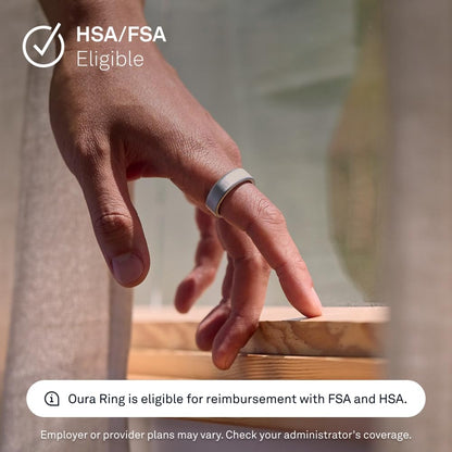 Oura Ring 4 - Brushed Silver - Size 9 - Smart Ring - Unique Sizing, Not Standard US Ring Sizes - Size First - Sleep Tracking Wearable - Heart Rate - Fitness Tracker - Up to 8 Days of Battery Life