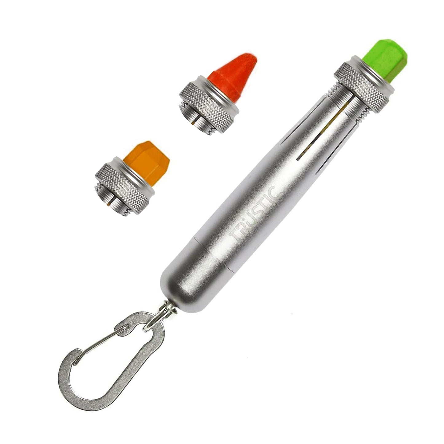 Trustic - Lumber Keel Crayon Holder for 1/2" Round or Hexagonal Crayons, Industrial Heavy Duty Construction Carpenter Metal Holder (Silver)