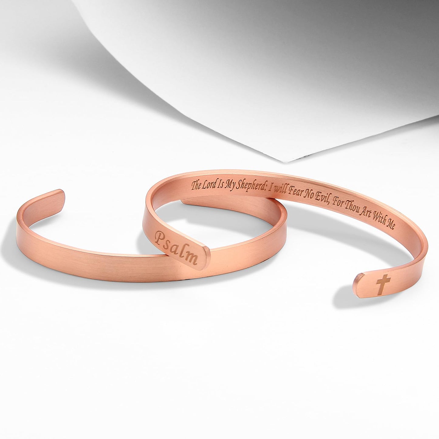 MagEnergy Copper Bracelet Cross Bracelet Personalized Inspirational Jewelry Gifts for Men and Women Adjustable