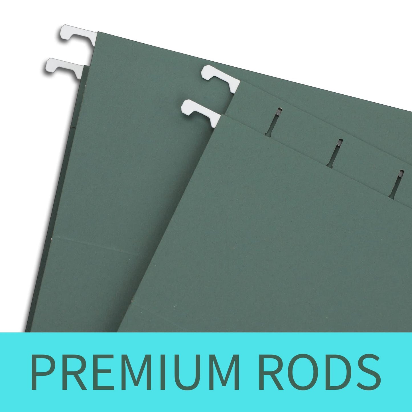 HERKKA Extra Capacity Hanging File Folders, 60 Pack Reinforced Letter Size Hanging Folders with Heavy Duty 2 Inch Expansion, Designed for Bulky Files, Medical Charts, Green