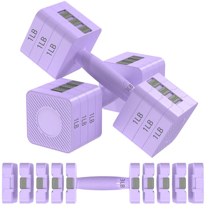 Hezeyferg 22LBS Adjustable Dumbbells Set, Hand Weights Sets with 5 Levels 3lb, 5lb, 7lb, 9lb, 11lb, Adjustable Weight Dumbbells for Women/Men Home Gym Full Body Workout