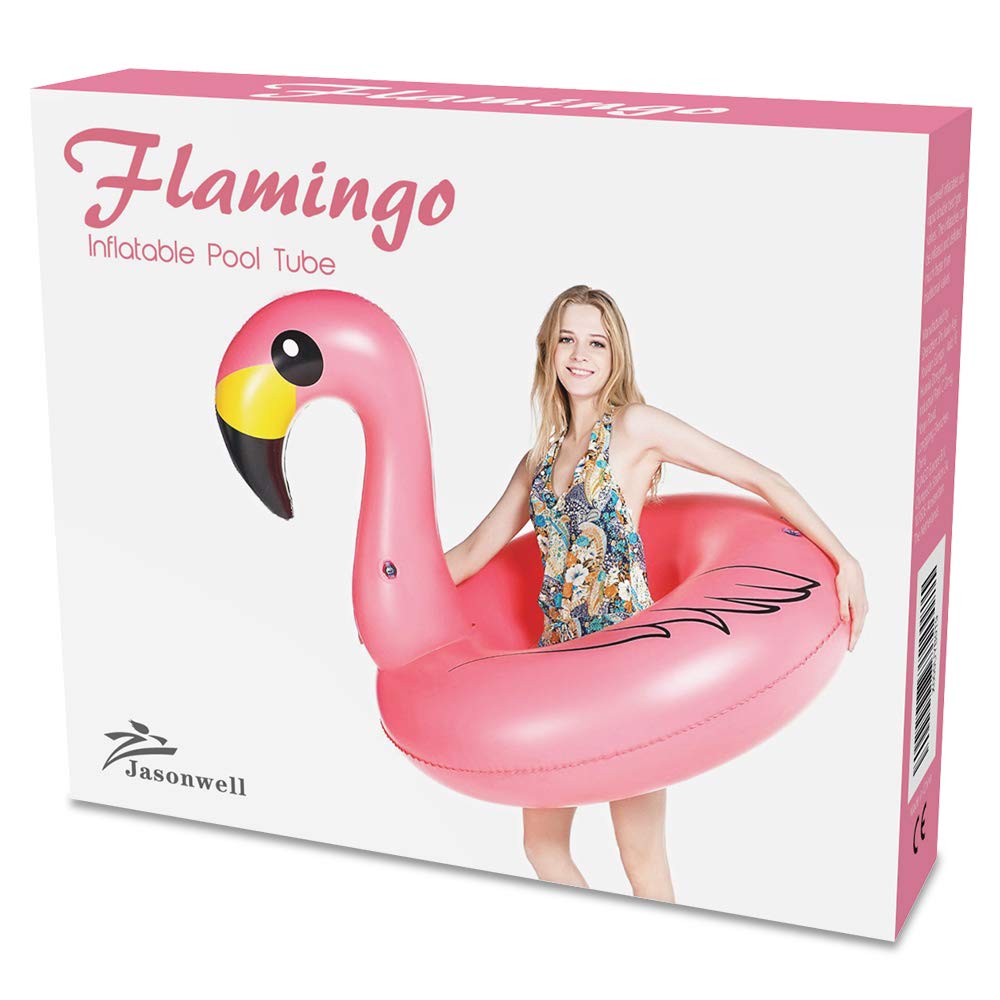 Jasonwell Giant Inflatable Flamingo Pool Floats Party Float Tube with Fast Valves Summer Beach Swimming Pool Lounge Raft Decorations Toys for Adults & Kids