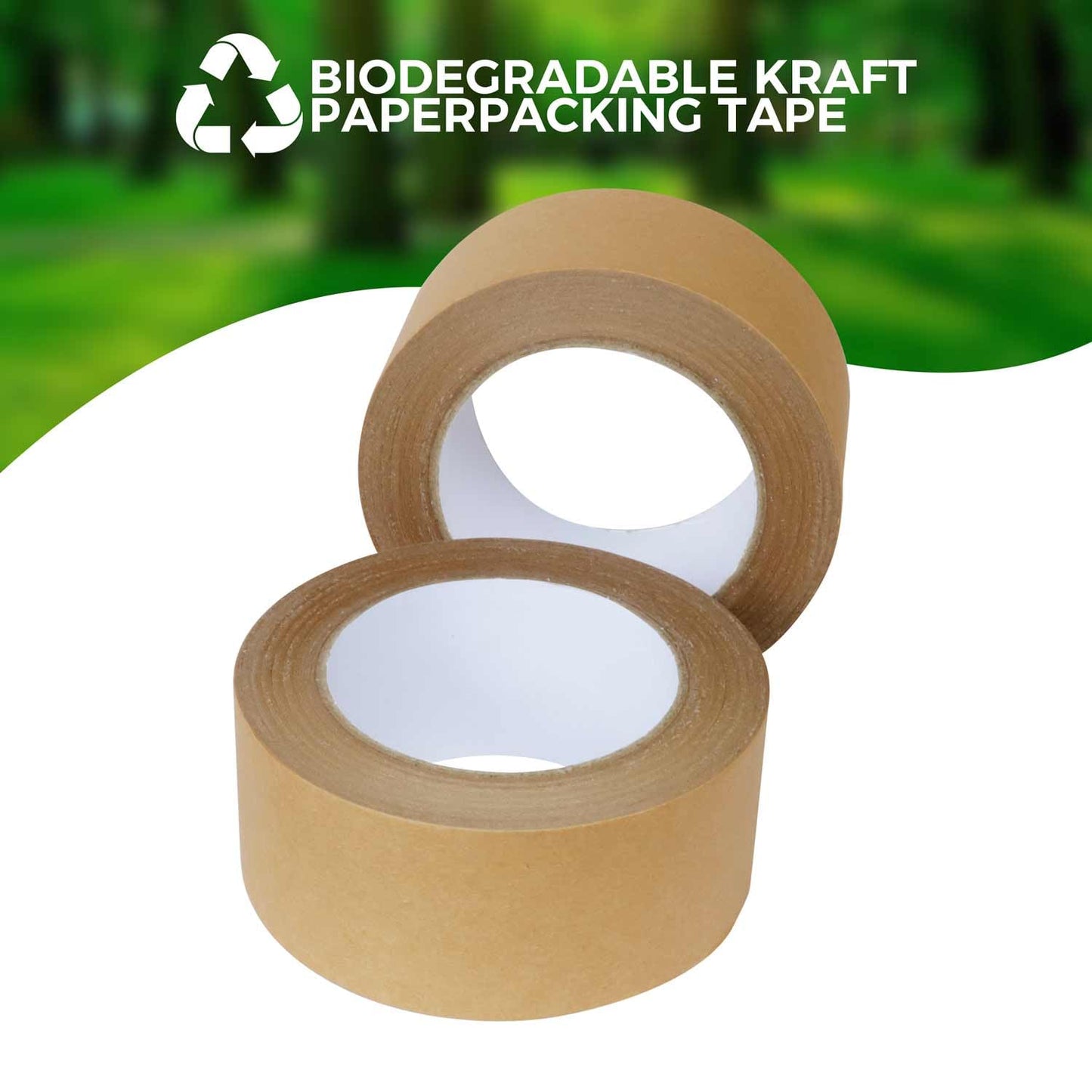KMLYDGS 6 Rolls (2 inch x 55 Yard) Heavy Duty Kraft Paper Packing Tape – Premium Brown Packing Tape That's eco-Friendly, writable, and Perfect for Packing, Sealing & Masking
