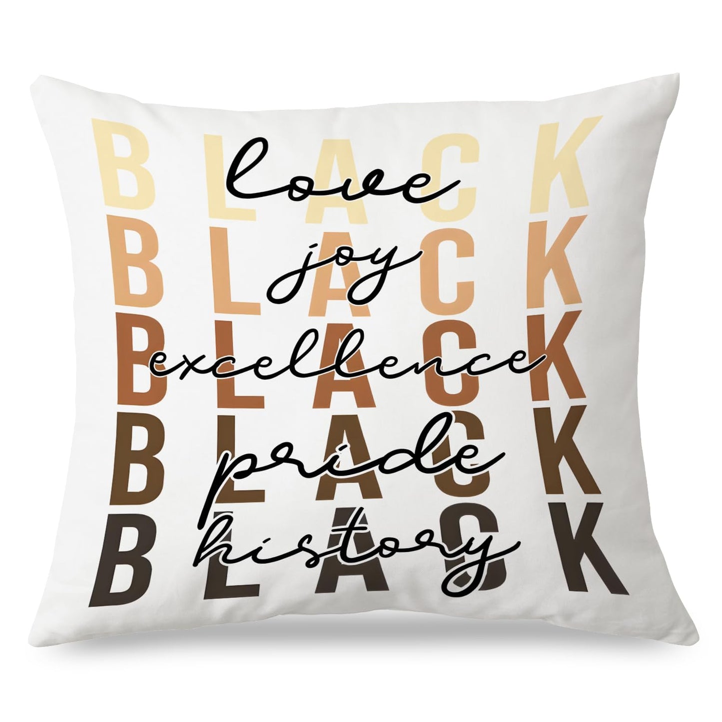 JINYO Inspirational Black History Month Pillow Covers 18x18, Black History Month Decorations, Juneteenth Decor, African American Gifts, Gifts for Black Girl Woman