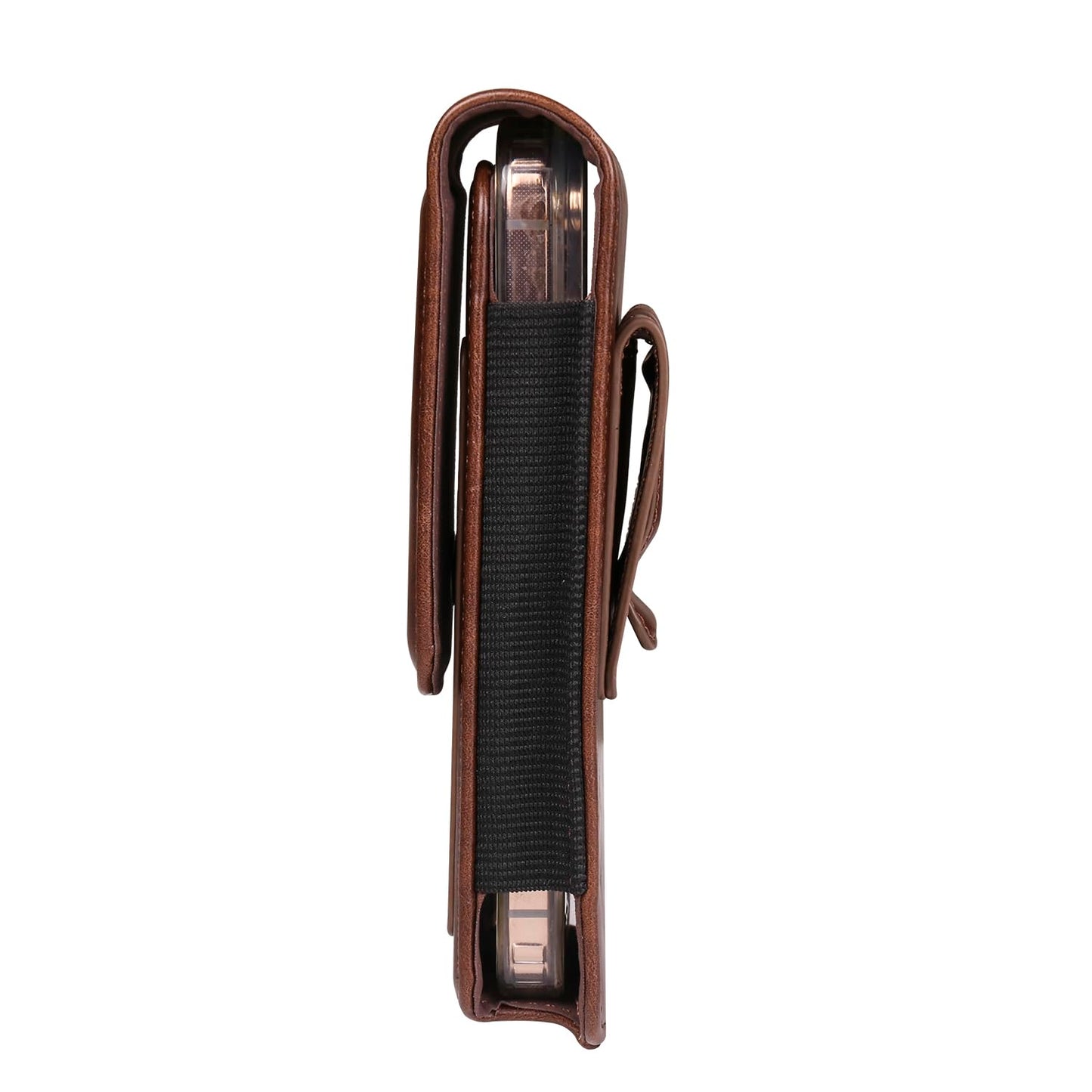 Cellphone Pouch Waist Men, Leather Cell phone Waist bag with Card Holder Leather, 6.5" Men's Waist Holster Waterproof Belt Clip Holder Wallet Waist Pocket Purse Smartphone Carrying Case Bum Bag