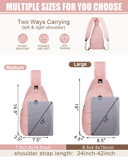 Crossbody Bags for Women Men Trendy Sling Bag Bakpack Casual Chest Bag with Convertible Shoulder Strap