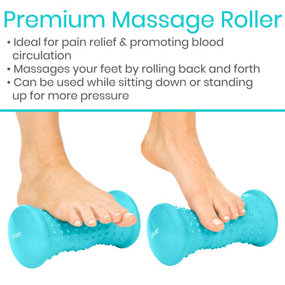Vive Massage Ball Set (4 Piece) - Plantar Fasciitis Relief Foot Pain Hot Cold Therapy - Heel Spur, Sore Muscle, Trigger Point, Back, Arm, Neck, Shoulder, Leg Circulation Roller