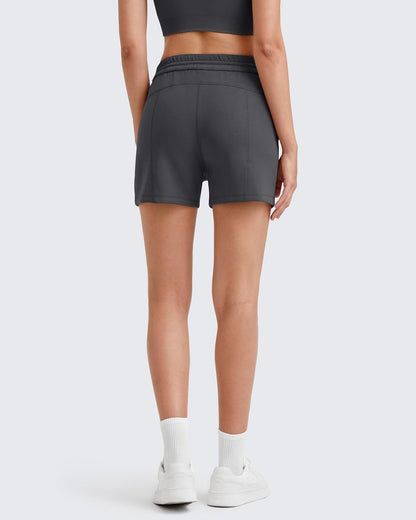 G4Free Women's Athletic Shorts Casual Shorts Relaxed Lounge Shorts with Pockets Stretch Comfy Summer Workout Yoga Sweat Shorts Modal Soft(Dark Grey, XS)