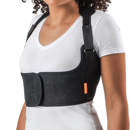 HIDROLIGHT - Boost Upper Back Brace - Adjustable Posture Corrector for Women and Men, Pain Relief, Back Support Belt, Neck Hump Corrector - Posture Adjustment, Physiotherapy Treatment - Black, Large
