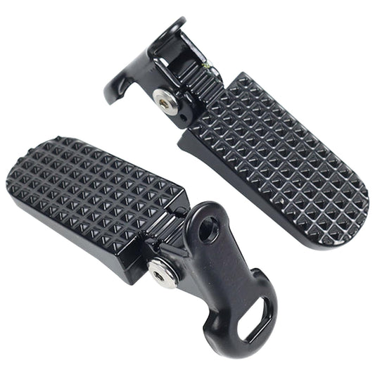 1 Pair Mini Bike Foot Pegs, Universal Bike Foot Rest, Aluminium Alloy Non-Slip Bikes Pegs, Folding Bikes Rear Pedals for Mountainbike, Folding Bicycle (颜色:Black)
