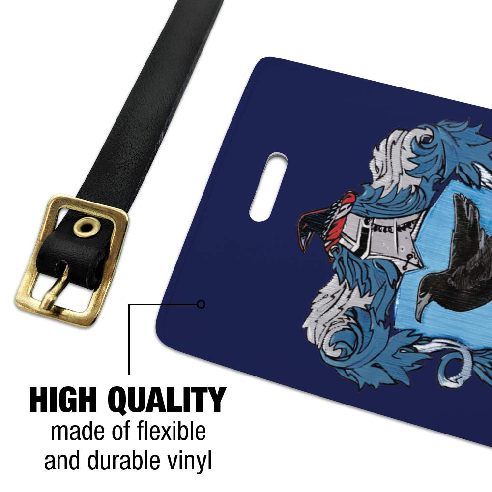 Harry Potter Ravenclaw Painted Crest Luggage ID Tags Carry-On Cards - Set of 2