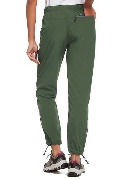 baleaf Travel Pants Women Hiking Long Tall Lightweight Quick Dry Water Resistant Cargo Pants 31'' Trip 31''-Army Green XS