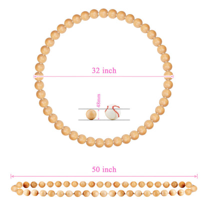RR ROUND RICH DESIGN Wooden Hula Weighted Exercise Hoop for Fitness (Do Not Copy Patented Products) Natural
