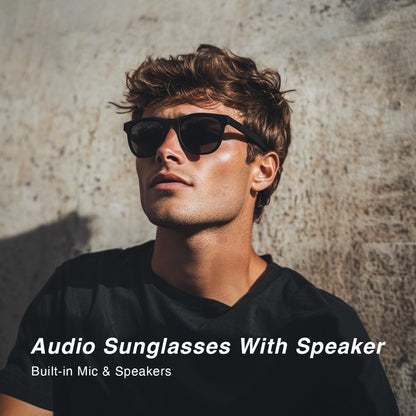GS01 Smart Bluetooth Sunglasses, Audio Sunglasses With Speaker, UV400 Polarized lens, Open Ear Music, Touch Control