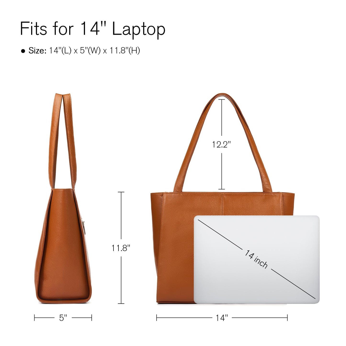 UEIRY Genuine Leather Tote Bag for Women, Large Women's Leather Shoulder Bags, Designer Tote Purses Satchel with Compartments Handbags