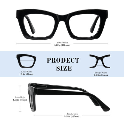resjok Oprah Reading Glasses for Women-3Pack Blue Light Blocking Fashion Readers with Spring Hinge Computer Square Eyeglasses(Mix1, 1.75x)