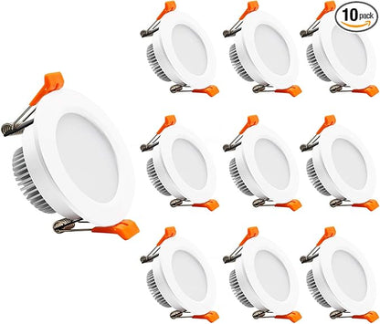 YGS-Tech 2 Inch LED Recessed Lighting, Dimmable Downlight 3W(35W Halogen Equivalent), CRI80, 4000K Natural White Ceiling Light with LED Driver (10 Pack)