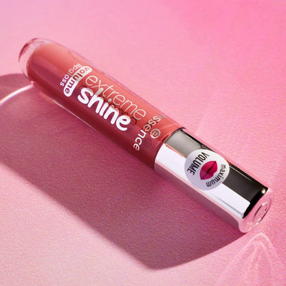 Essence Extreme Shine Volume Lip Gloss, No. 09 Shadow Rose, Nude, Radiantly Fresh, Shiny, Translucent, Vegan, Oil-Free, Alcohol-Free (5 ml)
