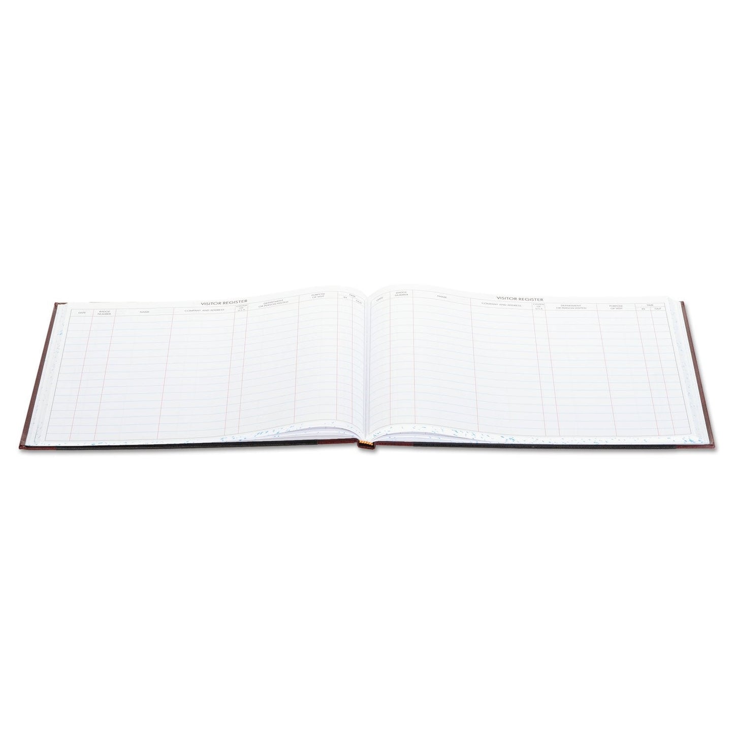 Wilson Jones S491 Detailed Visitor Register Book, Black Cover, 208 Ruled Pages, 9 1/2 x 12 1/4