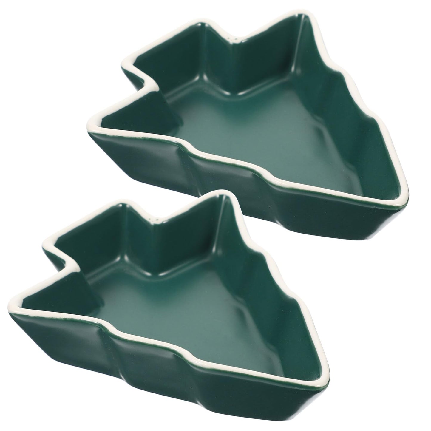 UPKOCH 2pcs Christmas Sauce Dish Christmas Candy Dish Multi-Function Trays Household Dishes Snack Containers Containers Convenient S Ceramic Dishes Household Plates Trays Dry Fruit