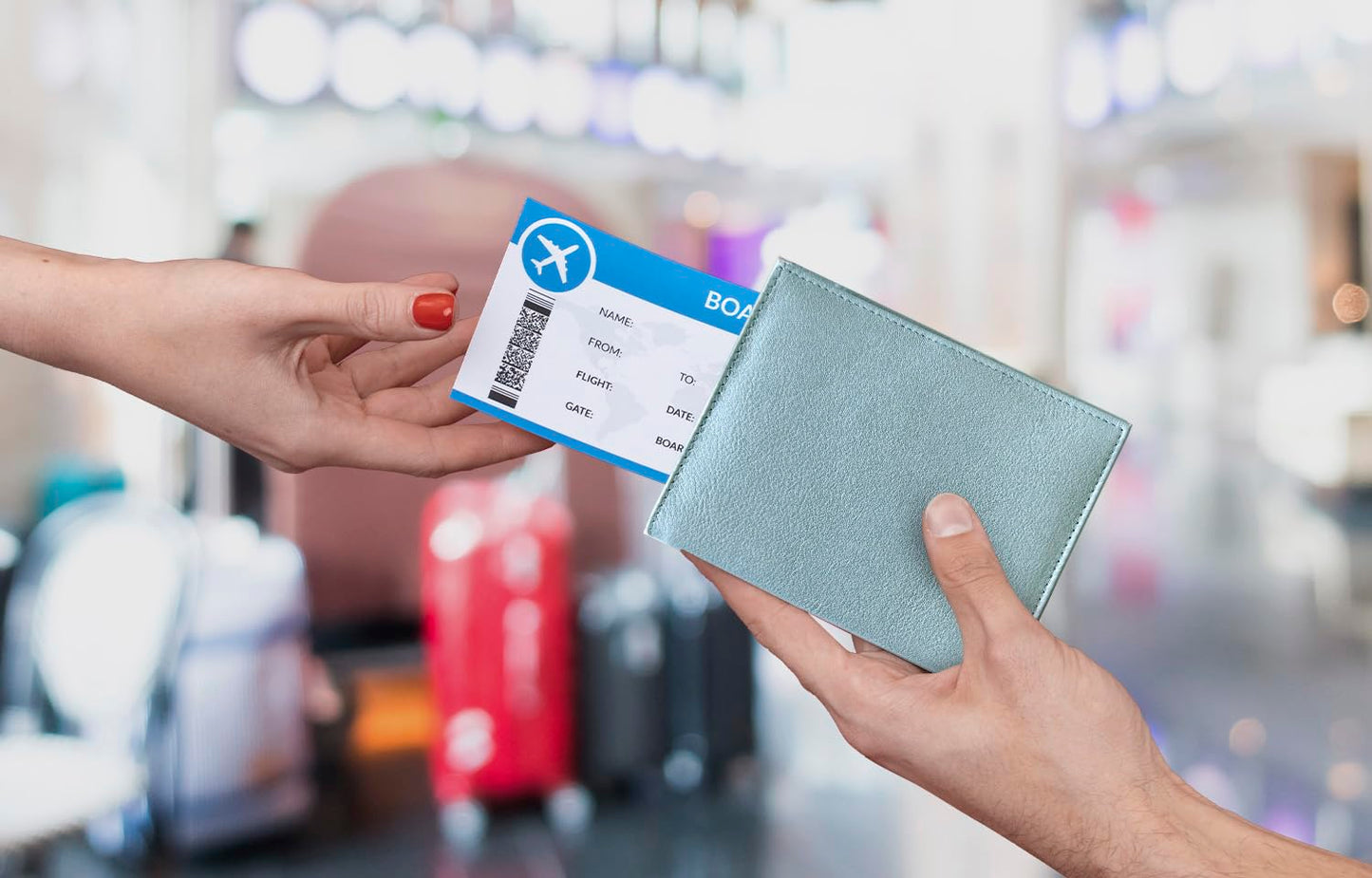 Chambray RFID Genuine Leather Passport Wallet