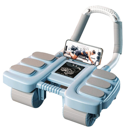2025 New Ab Wheel Roller with Elbow Support - Automatic Rebound Abdominal Wheel Roller, The Upgraded Four-wheel Abdominal Wheel Core Workout Equipment Home Gym Abs Machine