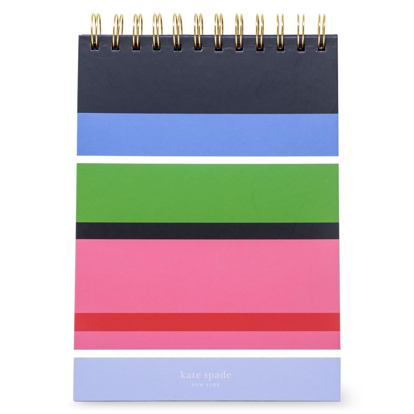 Kate Spade New York Undated Weekly Spiral Planner Notepad, Desk Planner, Calendar Pad with 52 Sheets, Weekly Desktop Calendar Agenda, Sunny Day Stripe